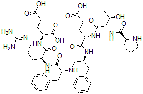 CAS#: 100111-08-8， (2S)-2-[[(2S)-5-(Diaminomethylideneamino)-2-[[(2S)-2-[[(2S)-2-[[(2S)-5-Hydroxy-2-[[(2S,3R)-3-Hydroxy-2-[[(2S)-Pyrrolidine-2-Carbonyl]Amino]Butanoyl]Amino]-5-Oxopentanoyl]Amino]-3-Phenylpropyl]Amino]-3-Phenylpropanoyl]Amino]Pentanoyl]Amino]Pentanedioic Acid