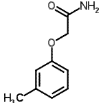 structure of CAS# 10017-53-5, 2-(3-Methylphenoxy)Acetamide;2-m-Tolyloxy-acetamide;3'-Methylphenoxyacetamide;3-METHYLPHENOXYACETAMIDE