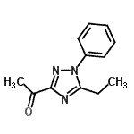 structure of CAS# 100193-57-5, 1-(5-Ethyl-1-Phenyl-1H-1,2,4-Triazol-3-Yl)Ethanone;3-Acetyl-5-ethyl-1-phenyl-1,2,4-triazole