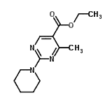 结构式 CAS# 100451-18-1, 乙基4-甲基-2-(1-哌啶基)嘧啶-5-羧酸酯