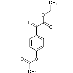 structure of CAS# 100519-34-4, Ethyl (4-Acetoxyphenyl)(Oxo)Acetate;Ethyl 4-acetoxybenzoylformate