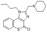 CAS#: 101018-80-8， 1-Butyl-2-(1-piperidinylmethyl)(1)benzothiopyrano(3,4-d)imidazol-4(1H)-one