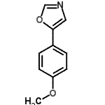 结构式 CAS# 1011-51-4, 5-(4-甲氧基苯基)-1,3-恶唑