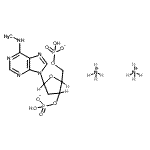 结构式 CAS# 101204-49-3, 二铵9-[2-脱氧-3,5-二-O-(羟基膦酸)呋喃戊糖基]-N-甲基-9H-嘌呤-6-胺