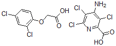 CAS#: 101239-75-2， 4-Amino-3,5,6-Trichloropyridine-2-Carboxylic Acid, 2-(2,4-Dichlorophenoxy)Acetic Acid