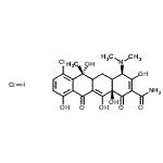 structure of CAS# 101342-45-4, (4R,6R,12aR)-7-Chloro-4-(Dimethylamino)-3,6,10,12,12A-Pentahydroxy-6-Methyl-1,11-Dioxo-1,4,4A,5,5A,6,11,12A-Octahydro-2-Tetracenecarboxamide Hydrochloride (1:1);(4R,6R,12<wbr>aR)-7-Chl<wbr>or-4-(dim<wbr>ethylamin<wbr>o)-3,6,10<wbr>,12,12a-p<wbr>entahydro<wbr>xy-6-meth<wbr>yl-1,11-d<wbr>ioxo-1,4,<wbr>4a,5,5a,6<wbr>,11,12a-o<wbr>ctahydro-<wbr>2-tetrace<wbr>ncarboxam<wbr>idhydroch<wbr>lorid (1:<wbr>1);(4R,6R,12<wbr>aR)-7-Chl<wbr>oro-4-(di<wbr>methylami<wbr>no)-3,6,1<wbr>0,12,12a-<wbr>pentahydr<wbr>oxy-6-met<wbr>hyl-1,11-<wbr>dioxo-1,4<wbr>,4a,5,5a,<wbr>6,11,12a-<wbr>octahydro<wbr>-2-tetrac<wbr>enecarbox<wbr>amide hyd<wbr>rochlorid<wbr>e (1:1);(4R,6R,12<wbr>aR)-7-Chl<wbr>oro-4-(di<wbr>méthylami<wbr>no)-3,6,1<wbr>0,12,12a-<wbr>pentahydr<wbr>oxy-6-mét<wbr>hyl-1,11-<wbr>dioxo-1,4<wbr>,4a,5,5a,<wbr>6,11,12a-<wbr>octahydro<wbr>-2-tétrac<wbr>ènecarbox<wbr>amide, ch<wbr>lorhydrat<wbr>e (1:1)