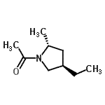 CAS 登录号：101347-72-2， 1-[(2R,4R)-4-乙基-2-甲基-1-吡咯烷基]乙酮