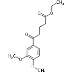 structure of CAS# 101499-71-2, Ethyl 5-(3,4-Dimethoxyphenyl)-5-Oxopentanoate;Ethyl 5-(3,4-dimethoxyphenyl)-5-oxopentanoate;ethyl 5-(3,4-dimethoxyphenyl)-5-oxovalerate;NSC105644