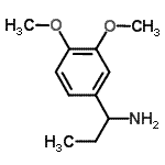 结构式 CAS# 101589-21-3, 1-(3,4-二甲氧基苯基)-1-丙胺