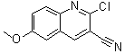 结构式 CAS# 101617-91-8, 2-氯-6-甲氧基-3-喹啉甲腈