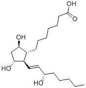structure of CAS# 10164-73-5, 9beta,11alpha,15S-Trihydroxy-Prost-13E-En-1-Oic Acid;7-[(1R,2R,3R,5R)-3,5-Dihydroxy-2-[(E,3S)-3-Hydroxyoct-1-Enyl]Cyclopentyl]Enanthic Acid;9R,11R,15S-Trihydroxy-13E-Prostaenoic Acid;Lmfa03010069