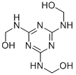 structure of CAS# 1017-56-7, [[4,6-Bis(Hydroxymethylamino)-1,3,5-Triazin-2-Yl]Amino]Methanol;[[4,6-Bis(Methylolamino)-S-Triazin-2-Yl]Amino]Methanol;Wln: T6n Cn Enj Bm1q Dm1q Fm1q;(S-Triazine-2,4,6-Triyltriimino)Trimethanol