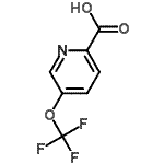 structure of CAS# 102771-66-4, 5-(Trifluoromethoxy)-2-Pyridinecarboxylic Acid;5-(trifluoromethoxy)pyridine-2-carboxylic acid;MFCD10697540