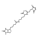 structure of CAS# 102849-12-7, N<Sup>2</Sup>-[3-(2,5-Dioxo-2,5-Dihydro-1H-Pyrrol-1-Yl)Propanoyl]-N<Sup>6</Sup>-[5-(2-Oxohexahydro-1H-Thieno[3,4-d]Imidazol-4-Yl)Pentanoyl]Lysine;3-(N-Maleimidopropionyl)-biocytin;3-(N-Maleimidylpropionyl)biocytin