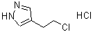 structure of CAS# 103433-17-6, 4-(2-Chloroethyl)-1H-Pyrazole Hydrochloride (1:1);1H-pyrazole,4-(2-chloroethyl)-,mono hydrochloride;4-(2-Chloroethyl)-1H-Pyrazolehydrochloride