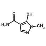 structure of CAS# 103589-70-4, 1,5-Dimethyl-1H-Pyrazole-4-Carboxamide;1,5-dimethyl-1H-pyrazole-4-carboxamide;1H-pyrazole-4-carboxamide, 1,5-dimethyl-;MFCD11643973