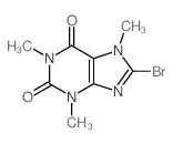 结构式 CAS# 10381-82-5, 8-溴-1,3,7-三甲基嘌呤-2,6-二酮