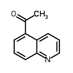 structure of CAS# 103854-56-4, 1-(5-Quinolinyl)Ethanone;1-(5-quinolinyl)-Ethanone;1-quinolin-5-ylethanone;MFCD09754106