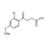 structure of CAS# 103860-95-3, 4-[2-Chloro-4-(Methylsulfanyl)Phenyl]-4-Oxobutanoic Acid;4-[2-Chloro-4-(methylthio)phenyl]-4-oxobutyric acid