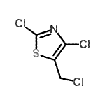 structure of CAS# 105315-40-0, 2,4-Dichloro-5-(Chloromethyl)-1,3-Thiazole;2,4-dichloro-5-(chloromethyl)thiazole