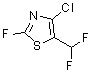 结构式 CAS# 105315-45-5, 4-氯-5-(二氟甲基)-2-氟-1,3-噻唑