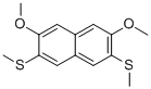 structure of CAS# 105404-97-5, 2,7-Dimethoxy-3,6-Bis(Methylthio)-Naphthalene;2,7-DIMETHOXY-3,6-BIS(METHYLTHIO)-NAPHTHALENE
