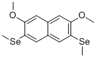 structure of CAS# 105405-00-3, 2,7-Dimethoxy-3,6-Bis(Methylseleno)-Naphthalene;(3,6-Dimethoxynaphthalene-2,7-Diyl)Bis(Methylselane);2,7-DIMETHOXY-3,6-BIS(METHYLSELENO)-NAPHTHALENE