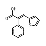结构式 CAS# 10569-35-4, (2E)-2-苯基-3-(2-噻吩基)丙烯酸