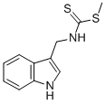 结构式 CAS# 105748-59-2, N-(1H-吲哚-3-基甲基)-二硫代氨基甲酸甲酯
