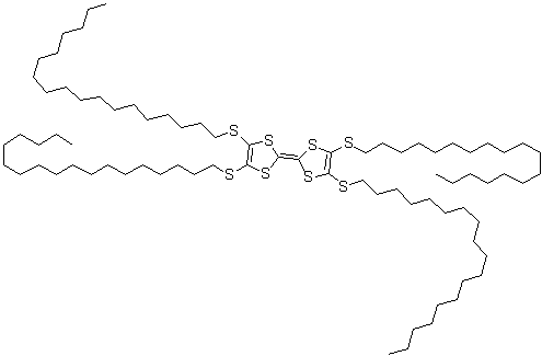 结构式 CAS# 105782-53-4, 2-[4,5-二(十八烷基硫基)-1,3-二硫醇-2-亚基]-4,5-二(十八烷基硫基)-1,3-二硫杂环戊烯
