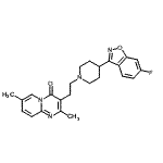 结构式 CAS# 106266-08-4, 3-{2-[4-(6-氟-1,2-苯并恶唑-3-基)-1-哌啶基]乙基}-2,7-二甲基-4H-吡啶并[1,2-a]嘧啶-4-酮