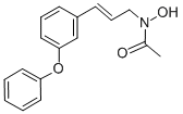 structure of CAS# 106328-57-8, N-Hydroxy-N-[(E)-3-[3-(phenoxy)phenyl]prop-2-enyl]ethanamide;N-Hydroxy-N-[3-[3-(Phenoxy)Phenyl]Prop-2-Enyl]Acetamide;N-Hydroxy-N-[3-[3-(Phenoxy)Phenyl]Prop-2-Enyl]Ethanamide;N-Hydroxy-N-[(E)-3-[3-(Phenoxy)Phenyl]Prop-2-Enyl]Ethanamide
