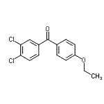 structure of CAS# 106473-07-8, (3,4-Dichlorophenyl)(4-Ethoxyphenyl)Methanone;3,4-Dichloro-4'-ethoxybenzophenone