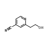structure of CAS# 106474-82-2, 2-(2-Hydroxyethyl)Isonicotinonitrile