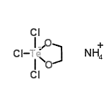 structure of CAS# 106566-58-9, Ammonium Trichloro[1,2-Ethanediolato-O,O']-Tellurate;Ammonium trichloro(dioxoethylene-O,O')tellurate;Ammonium trichloro[1,2-ethanediolato-O,O']-tellurate;Ammonium trichlorotellurate