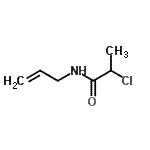 结构式 CAS# 106593-37-7, N-烯丙基-2-氯丙酰胺