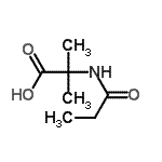structure of CAS# 106897-28-3, 2-Methyl-N-Propionylalanine;2-methyl-2-propionamidopropanoic acid;2-methyl-N-propanoylalanine;2-Methyl-N-propionylalanine