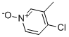 structure of CAS# 1073-34-3, 4-Chloro-3-Methyl-Pyridine 1-Oxide;4-Chloro-3-Methyl-1-Oxido-Pyridin-1-Ium;Nsc80298;4-Chloro-3-Methylpyridine 1-Oxide