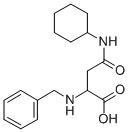 structure of CAS# 107328-14-3, (2S)-2-(Benzylamino)-4-(cyclohexylamino)-4-oxobutanoic acid;(2S)-4-(Cyclohexylamino)-4-Oxo-2-(Phenylmethylammonio)Butanoate;(2S)-2-(Benzylammonio)-4-(Cyclohexylamino)-4-Keto-Butyrate;Zinc00215553