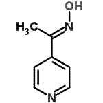 structure of CAS# 107445-21-6, (1E)-N-Hydroxy-1-(4-Pyridinyl)Ethanimine;(1E)-1-(4-pyridinyl)ethanone oxime;(1E)-N-hydroxy-1-(pyridin-4-yl)ethanimine;(E)-1-(pyridin-4-yl)ethanone oxime
