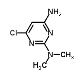 structure of CAS# 1075-39-4, 6-Chloro-N2,N2-Dimethyl-2,4-Pyrimidinediamine;6-Chloro-N*2*,N*2*-dimethyl-pyrimidine-2,4-diamine;6-chloro-N<sup>2</sup>,N<sup>2</sup>-dimethyl<wbr>-2,4-pyri<wbr>midinedia<wbr>mine;6-Chloro-N2,N2-dimethyl-2,4-pyrimidinediamine