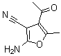结构式 CAS# 108129-35-7, 4-乙酰基-2-氨基-5-甲基-3-呋喃甲腈