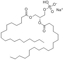 结构式 CAS# 108321-18-2, 十八烷酸1,1'-(1R)-1-[(磷酰氧基)甲基]-1,2-乙二基酯钠盐(1:1)