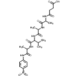 结构式 CAS# 108322-03-8, N-(3-羧基丙酰)丙氨酰丙氨酰缬氨酰-N-(4-硝基苯基)丙氨酰胺