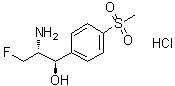 结构式 CAS# 108656-33-3, (1R,2R)-2-氨基-3-氟-1-[4-(甲基磺酰基)苯基]-1-丙醇盐酸盐(1:1)