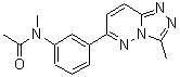 structure of CAS# 108825-65-6, N-Methyl-N-[3-(3-Methyl[1,2,4]Triazolo[4,3-b]Pyridazin-6-Yl)Phenyl]Acetamide;MFCD01567008;N-methyl-<wbr>N-[3-(3-m<wbr>ethyl[1,2<wbr>,4]triazo<wbr>lo[4,3-b]<wbr>pyridazin<wbr>-6-yl)phe<wbr>nyl]aceta<wbr>mide;Maybridge3_006077