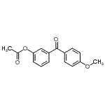 structure of CAS# 108897-14-9, 3-(4-Methoxybenzoyl)Phenyl Acetate;3-ACETOXY-4'-METHOXYBENZOPHENONE