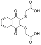 structure of CAS# 108900-05-6, 2,2'-[(1,4-Dioxo-2,3-Naphthalenediyl)Bis(Thio)]Bis-Acetic Acid;2,3-BIS(MERCAPTOACETIC ACID)-1,4-NAPHTHALENEDIONE
