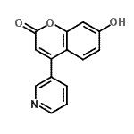 structure of CAS# 109512-76-7, 7-Hydroxy-4-(3-Pyridinyl)-2H-Chromen-2-One;7-hydroxy-4-(3-pyridyl)chromen-2-one;7-Hydroxy-4-(3-pyridyl)coumarin;7-Hydroxy-4-(pyridin-3-yl)-2H-1-benzopyran-2-one