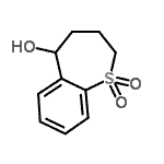 结构式 CAS# 109821-96-7, 2,3,4,5-四氢-1-苯并硫杂卓-5-醇1,1-二氧化物